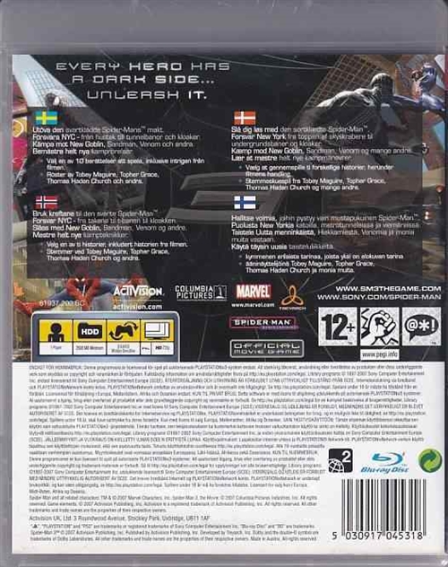 Spider-Man 3 - PS3 (B Grade) (Genbrug)